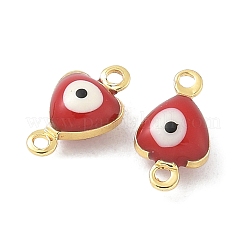 Латунный огнеупорный кирпич эмаль сглаз сердечко соединительные подвески&nbsp;KK-C097-01G