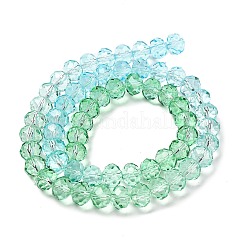 Brins de perles de verre peints transparents&nbsp;DGLA-A034-T6mm-A16