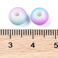 Perles en verre opaque peintes par pulvérisation&nbsp;GLAA-G118-01N