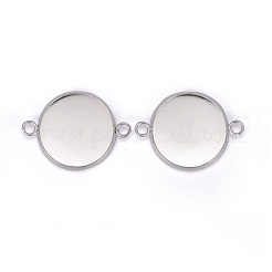 Connecteurs cabochons en acier inoxydable 201&nbsp;STAS-F191-15S-G