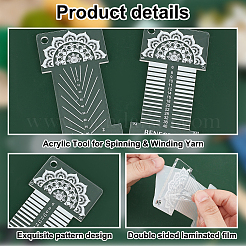 1 Satz Acrylwerkzeug zum Spinnen und Aufwickeln von Garn&nbsp;DIY-BC0013-86C