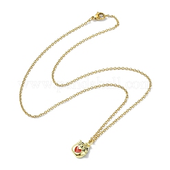 Collier pendentif en alliage d'émail en forme de chat&nbsp;NJEW-JN04613-04