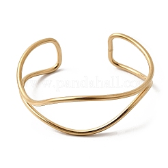 Bracelets manchettes en acier inoxydable 304 pour femmes&nbsp;BJEW-Z150-01G-02