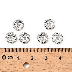 Perline distanziatori strass in ottone&nbsp;X-RB-A014-L8mm-01S-NF
