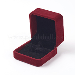 Scatole quadrate per orecchini in velluto&nbsp;VBOX-WH0002-04A