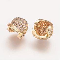 Латунные микро проложить класса AAA кубического циркония бусы&nbsp;ZIRC-P059-01-NR