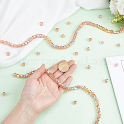 2 нить гальваника стеклянные бусины нити&nbsp;EGLA-ME0001-03