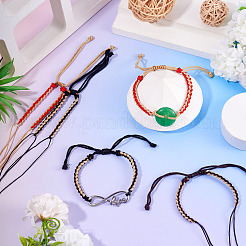 12шт 3-цветный плетеный нейлоновый шнур для изготовления браслета&nbsp;MAK-TA0001-30