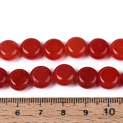 Окрашенные природные белый нефрит бисер пряди&nbsp;G-T143-16M