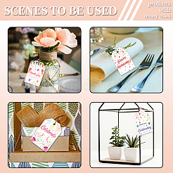 120 Stück 4 Stile Sonnenblumenpapier Dankeschön-Geschenkanhänger&nbsp;CDIS-WH0038-05