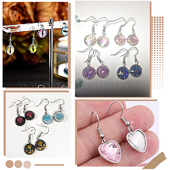 Kit fai da te per realizzare orecchini pendenti in acciaio inossidabile a forma di cuore&nbsp;DIY-SC0028-73