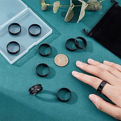 10 шт. рифленые кольца из нержавеющей стали&nbsp;STAS-UN0039-22B