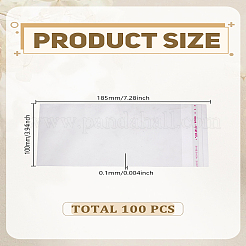 100 шт. прямоугольные целлофановые пакеты с самозапечатыванием&nbsp;OPP-LP0001-16