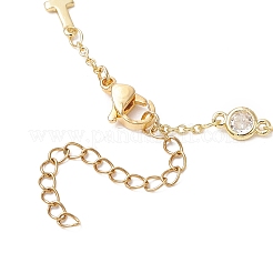 Цепочки-колье из латуни с плоскими круглыми звеньями&nbsp;NJEW-JN05335