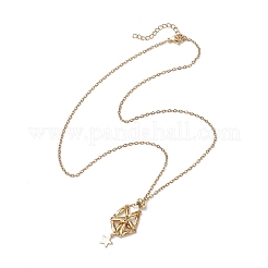 3 Uds. 3 estilos estrella Luna cadena trenzada de acero inoxidable bolsa de macramé soporte de piedra vacía colgante fabricación de collares&nbsp;NJEW-JN04956-01