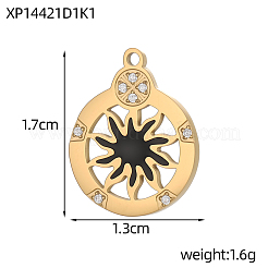 Подвески из нержавеющей стали 304 с микропаве из кубического циркония&nbsp;STAS-OY011-09G