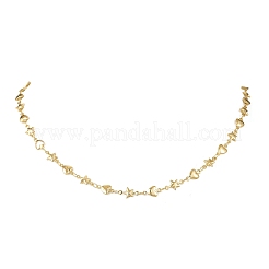 Цепочки-колье из нержавеющей стали 304 в форме сердца и звезды&nbsp;NJEW-JN05618