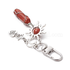 Подвесные украшения из натуральной красной яшмы&nbsp;HJEW-JM03020-01