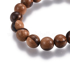 Bracelets extensibles perles bois pour femme&nbsp;BJEW-JB04121-01