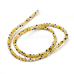 Handgefertigte Murano bösen Blick runde Perle Stränge&nbsp;LAMP-L055-4mm-01