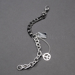 Двухцветные браслеты с символом мира и цитатой&nbsp;FS-WGFBFF4-03