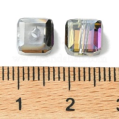 100шт прозрачные гальванические стеклянные бусины&nbsp;GLAA-K064-08A-HP01