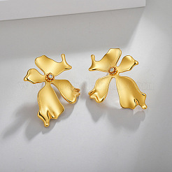 Boucles d'oreilles à tige en acier inoxydable 304 et strass en cristal&nbsp;WGA93F3-01