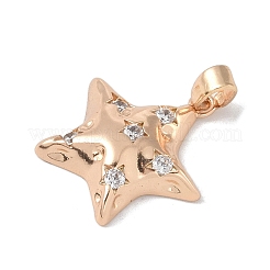 Латунные микропаве прозрачные подвески с фианитом&nbsp;KK-P273-02KCG