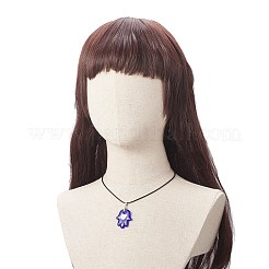 Main de hanmsa au chalumeau faite à la main avec des colliers pendentifs mauvais œil&nbsp;NJEW-JN04222