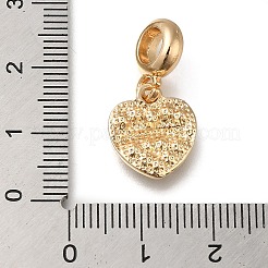 Charms pendenti europei in strass di cristallo in lega di placcatura a cremagliera&nbsp;PALLOY-A009-17G