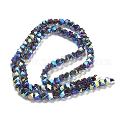 Стеклянные бусины с гальваническим покрытием &nbsp;GLAA-Q105-02U