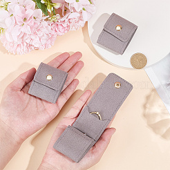 4-Taschen-Schmuckrollen aus PU-Leder mit goldfarbenen Metalldruckknöpfen&nbsp;ABAG-WH0048-69B