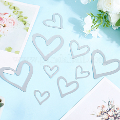 15 pieza de pegatinas de pared de plástico con forma de corazón de 3 estilos&nbsp;DIY-CN0003-44A