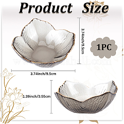 Ciotola di vetro per snack a forma di fiore&nbsp;AJEW-WH20018-42A