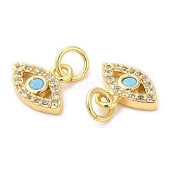 Charms ecologici in ottone con micro pavé di zirconi&nbsp;ZIRC-F083-018G-01-RS