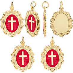 Кулоны с эмалью из латуни&nbsp;KK-BBC0019-83