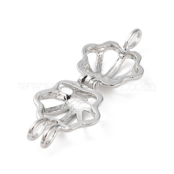 Pendenti in gabbia di perle di lega&nbsp;FIND-M012-01I-P