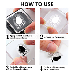 ПВХ пластиковые прозрачные штампы&nbsp;DIY-WH0618-0219