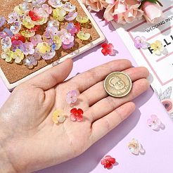 80 шт. 8-х цветные градиентные стеклянные подвески&nbsp;PALLOY-CJ00067