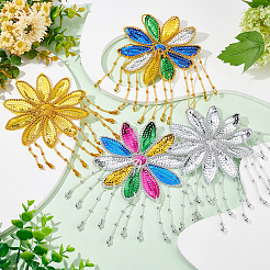 Ahademaker 4pcs 4 couleurs sequin fleurs&nbsp;DIY-GA0003-79