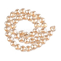 Гальванизированная нить из прозрачных стеклянных бусин&nbsp;EGLA-A045-01-PL01