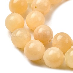 Естественный желтый нефритовый шарик нити&nbsp;G-K121-01-14mm
