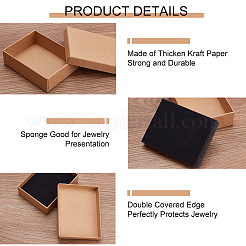 Scatole per gioielli in cartone di carta kraft&nbsp;OBOX-BC0001-02