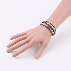 Две петли из натуральных амазонитовых оберток&nbsp;BJEW-JB03285-01