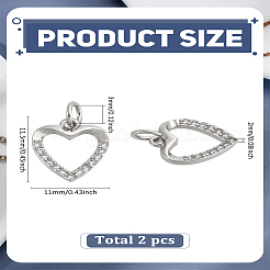 2 шт. долговечные подвески из латуни с микропаве из кубического циркония&nbsp;ZIRC-LP0001-60P