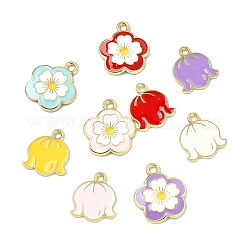 45 breloque fleur en alliage émaillé 9 couleurs&nbsp;ENAM-CJ0007-51