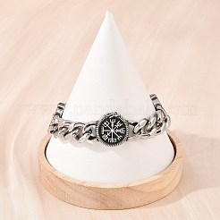 Браслеты с компасом викингов из нержавеющей стали 304&nbsp;BJEW-D379-15ASP