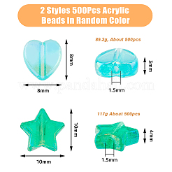 Экологичные прозрачные акриловые бусины&nbsp;TACR-DC0001-04A