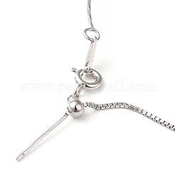 Braccialetti intrecciati in argento sterling placcati rodio anti-ossidazione 925&nbsp;BJEW-G680-01P