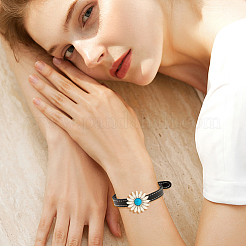 Lederband Kordel Armband & Armreif&nbsp;BJEW-CL0001-44A